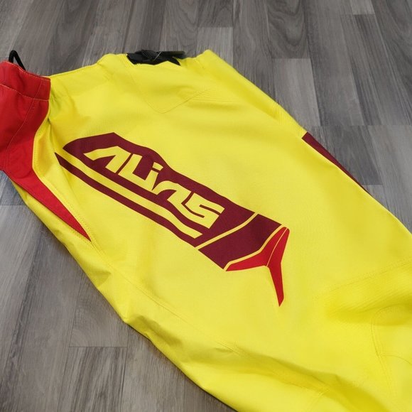 NEW Alias MX A2 Series Motocross Pants BMX ATV Off-Road Yellow Red / Sz 36 NWT - Picture 4 of 9